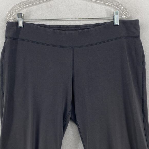 EILEEN FISHER Pants L Organic Cotton Stretch Jersey Cropped Straight Gray USA - Picture 4 of 13